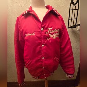 Vintage Satin Varsity Jacket Astro Sportswear Toronto Frederick Industries Made